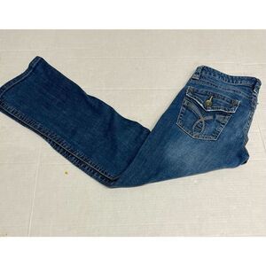Calvin Klein Jeans Womens Size 6 Lean Bootcut Denim Blue Jeans Flap Pockets